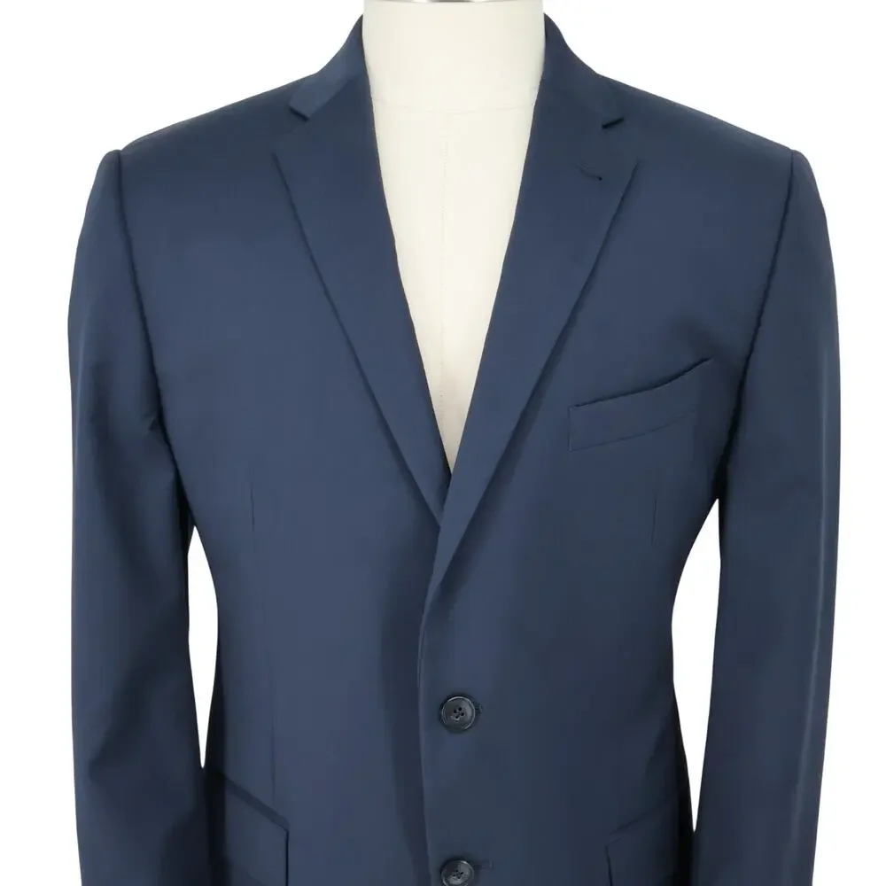 Joseph Abboud Sport Coat Mens 44R Blue Wool Jacket Lined Blazer Slim Fit